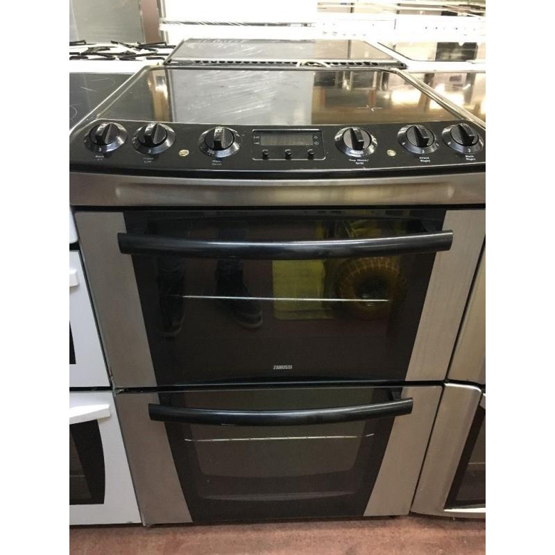 60CM BLACK ZANUSSI ELECTRIC COOKER