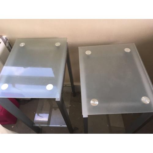 Glass side tables