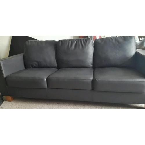 3 seater leather couch 30 dent in 1 of the arm west's