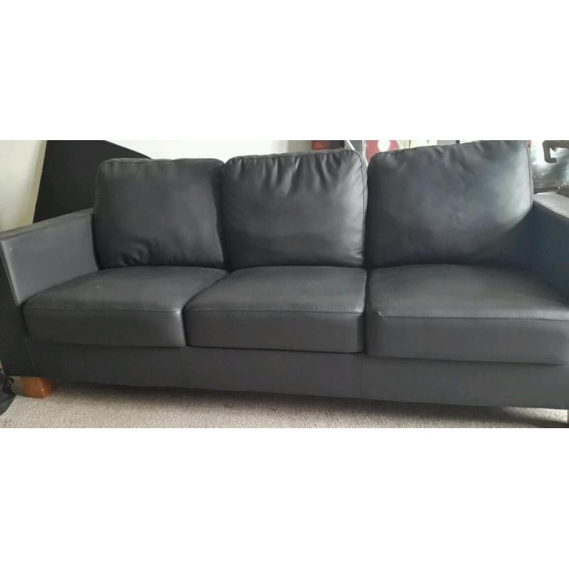 3 seater leather couch 30 dent in 1 of the arm west's