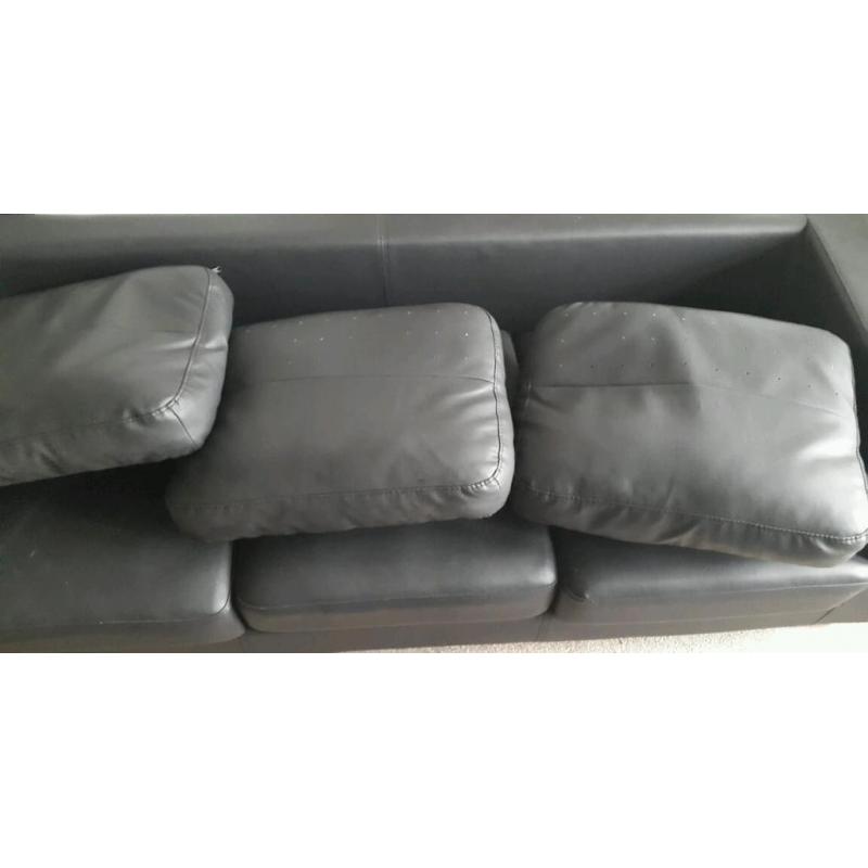 3 seater leather couch 30 dent in 1 of the arm west's
