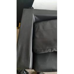 3 seater leather couch 30 dent in 1 of the arm west's
