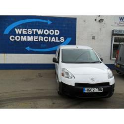 PEUGEOT PARTNER S 1.6HDi 90PS CREWVAN 5 SEAT L2 DIESEL WHITE EURO5 62REG