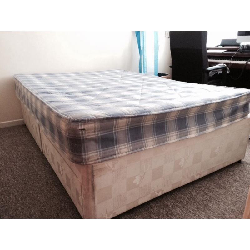 Free to collect. Double bed with mattress.
