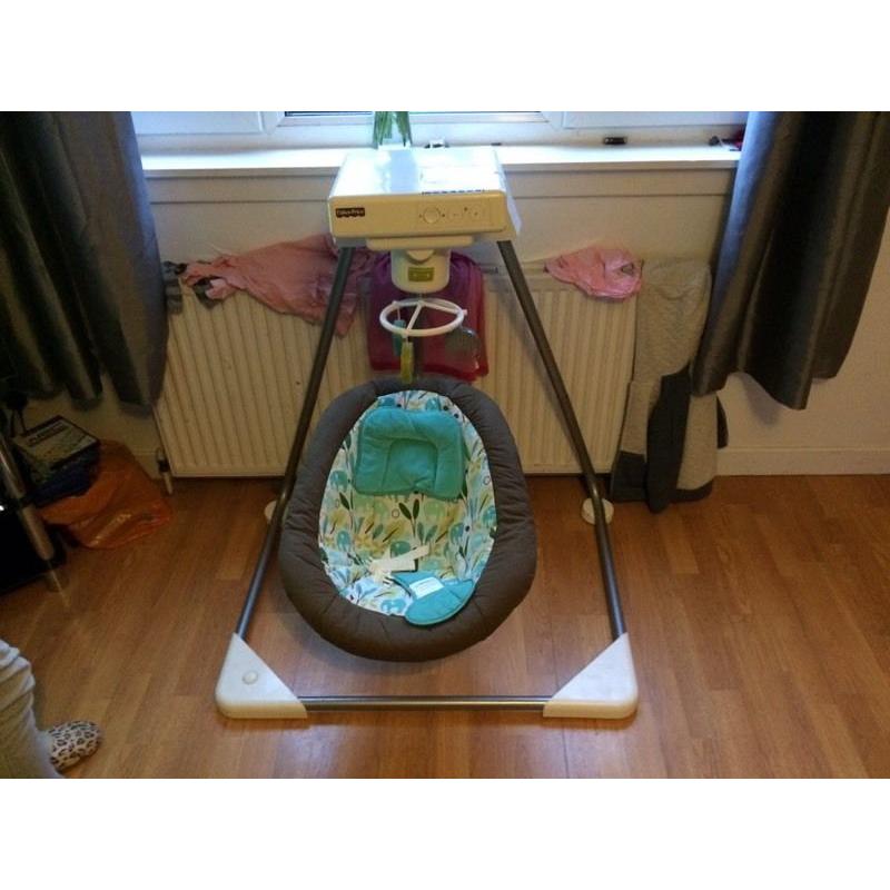 Fisher Price Cradle n Swing with MP3 player.