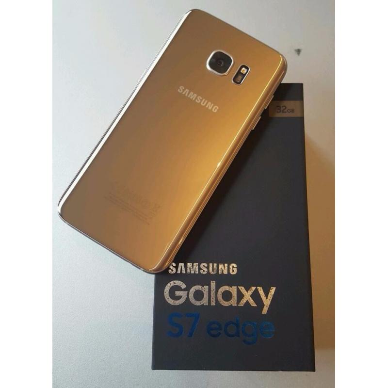SAMSUNG S7 EDGE/ GOLD/UNLOCKED/ SALE OR SWAP