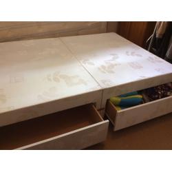 double divan bed base only with drawers