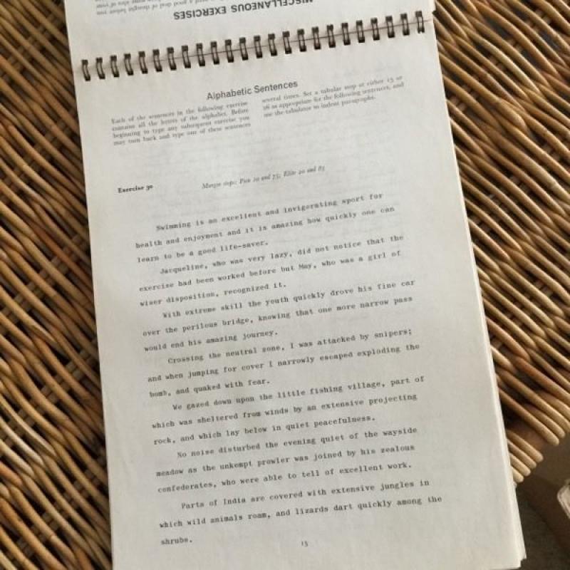 Original Pitman Business Typewriting manual