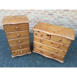 Pine Chest of Drawers Tall set only