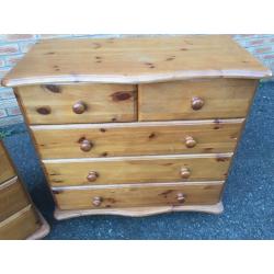 Pine Chest of Drawers Tall set only