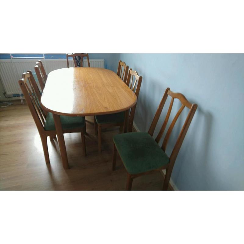 Dining room and six chairs for sale