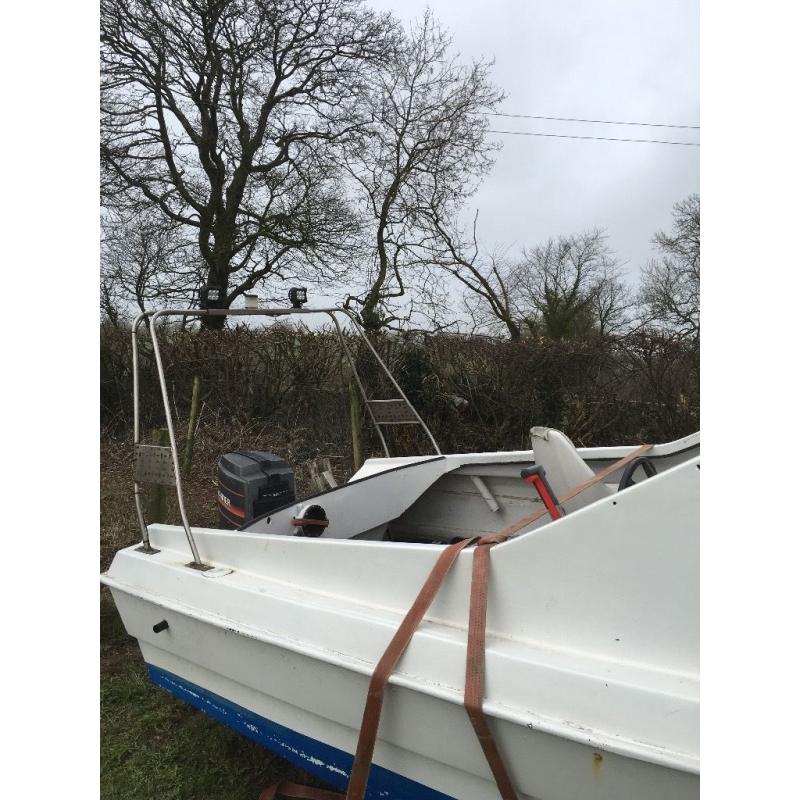 16ft cjr Capri with 60hp mariner and boat trailer