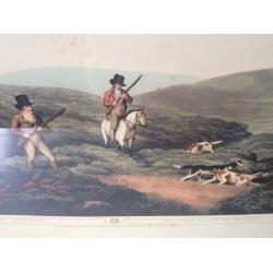 Contemporary framed hunting scene prints for sale in good condition