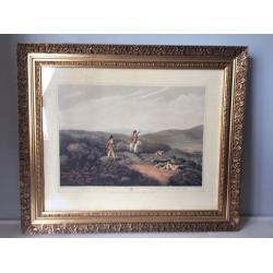 Contemporary framed hunting scene prints for sale in good condition