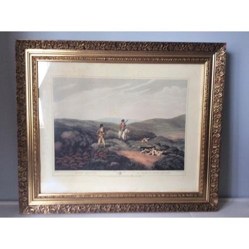 Contemporary framed hunting scene prints for sale in good condition