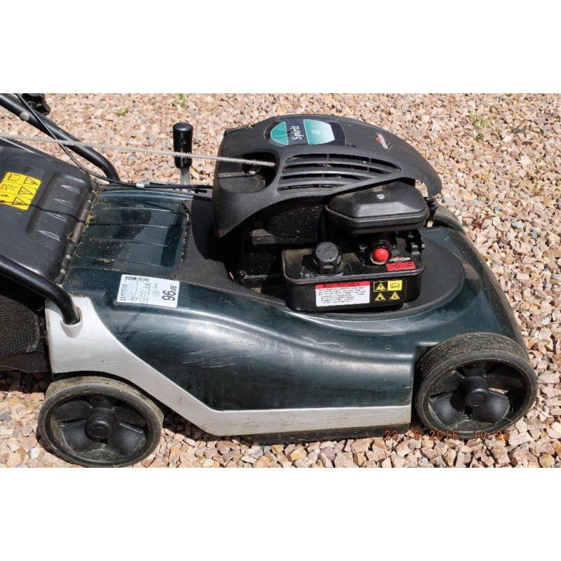 'Hayter' Spirit 41 petrol push rear lawnmower. with extras free