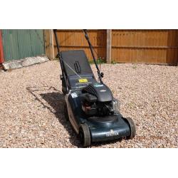 'Hayter' Spirit 41 petrol push rear lawnmower. with extras free