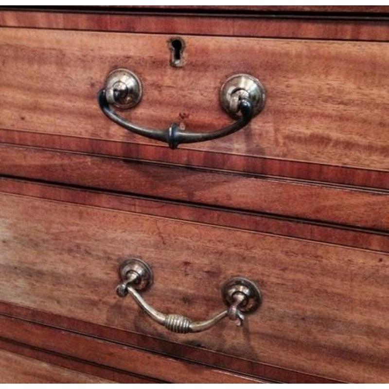 Antique Edwardian Chest of Drawers with Dressing Table Style Mirror Top