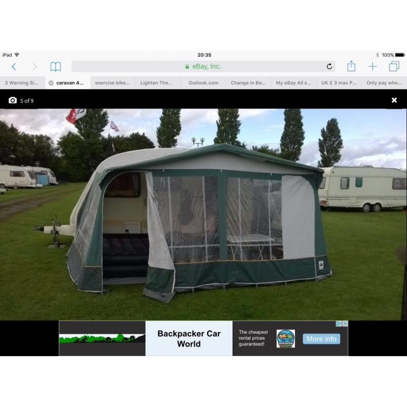 Avondale caravan 4 berth small lightweight and dorma awning retro style shabby chic decoration