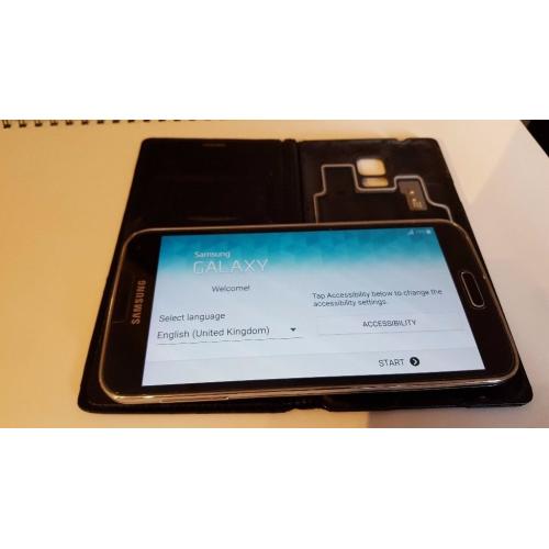 Samsung S5 with protective case and glass screen protector fitted