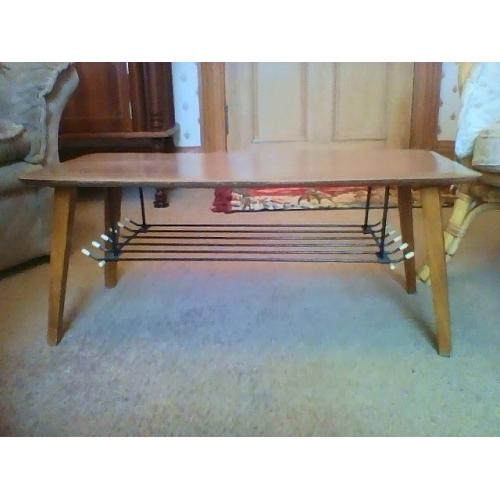 2 cane tub chairs, cane and wicker table, retro coffee table EACH ITEM
