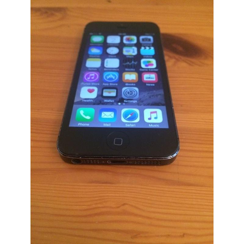 Black iPhone 5 (O2, free delivery, more phones available)