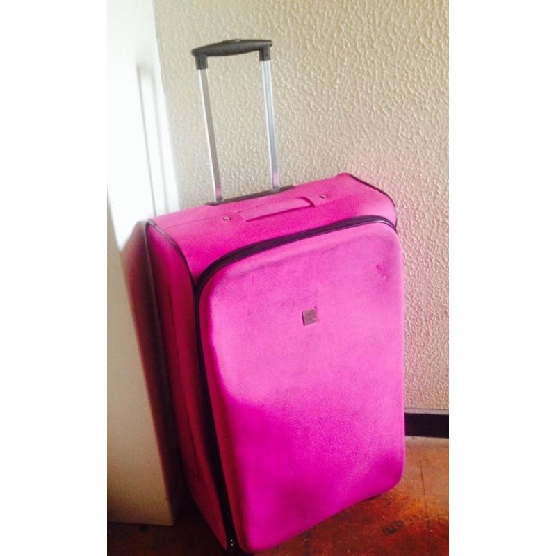 pink suitcase