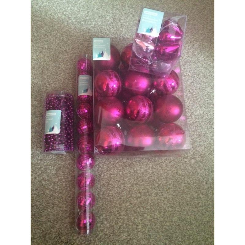 Pink Christmas decorations