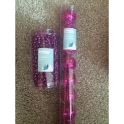 Pink Christmas decorations