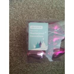 Pink Christmas decorations