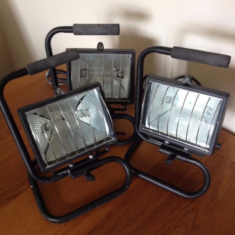 3 Halogen work lights..various uses..