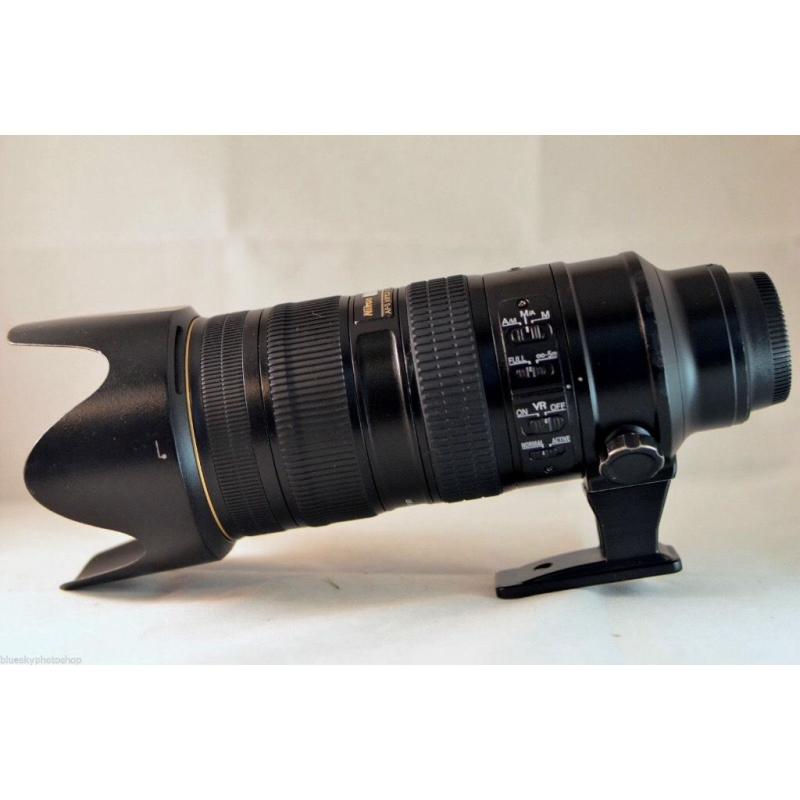 Nikon 70-200mm f2.8 VR11 G ED with silent wave autofocus