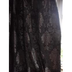 EXCL COND GREY,BLACK & SILVER FULLY LINEDCURTAINS 90" X 90"