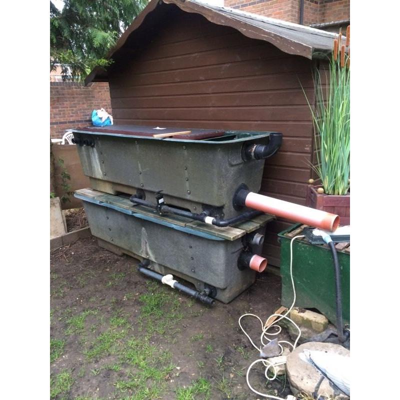 Large koi pond filters 4 cambers