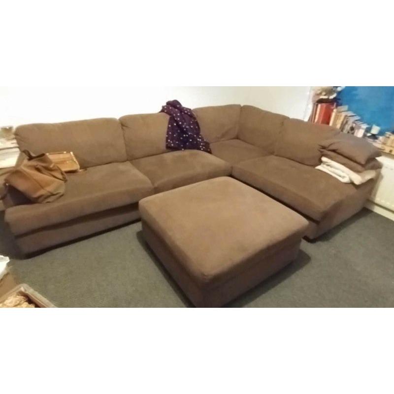 Corner sofa brown