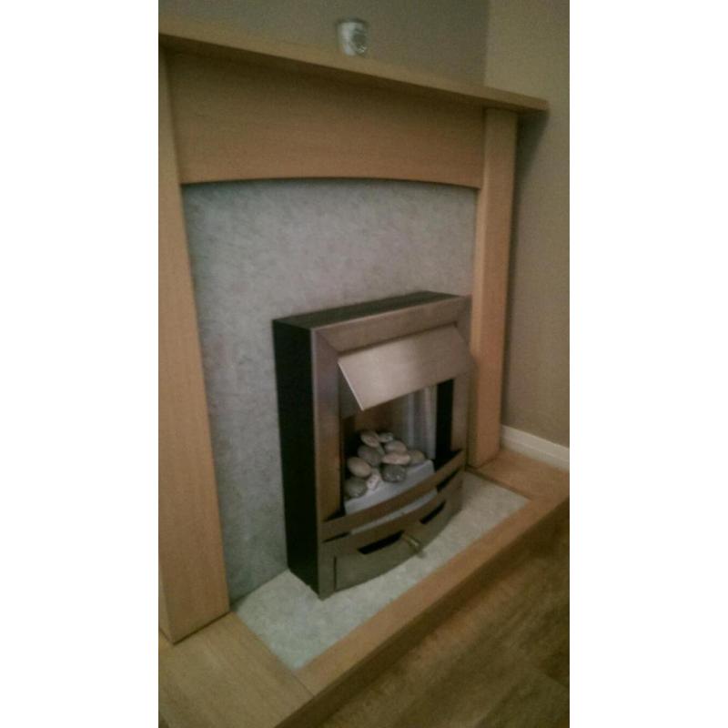 Fireplace with electric inset - good condition