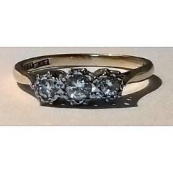 18 Carat Gold Three Stone Diamond Ring