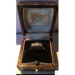 18 Carat Gold Three Stone Diamond Ring