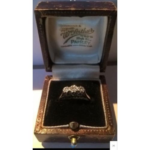 18 Carat Gold Three Stone Diamond Ring
