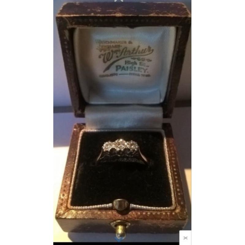 18 Carat Gold Three Stone Diamond Ring