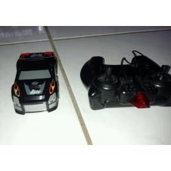 Radio controlled car goes on walls and ceiling. Toy car