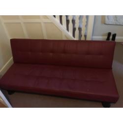 Red leather sofa for sale