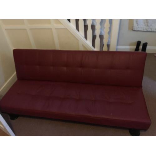 Red leather sofa for sale
