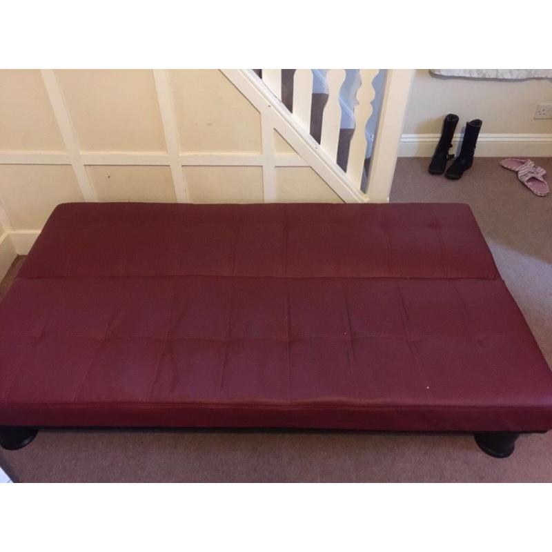 Red leather sofa for sale