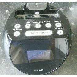 LOGIK LCRLI13 clock radio with iPhone FireWire connection