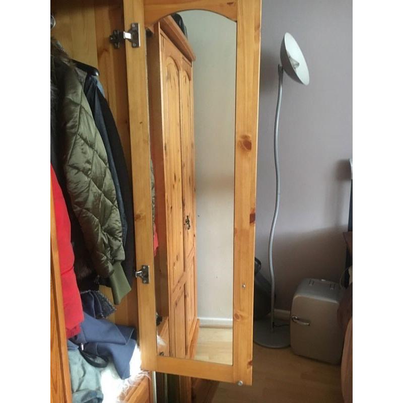 Solid wood 3 part wardrobe