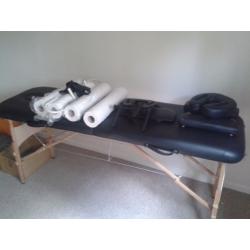 Massage/Reiki table for sale with accessories