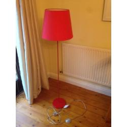 Red stand up lamp