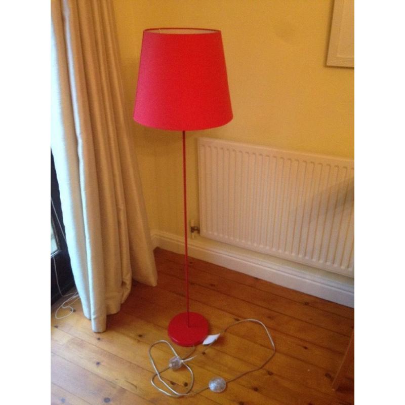 Red stand up lamp