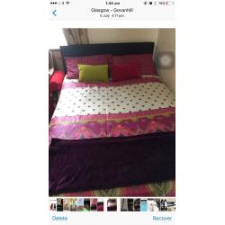 Side lift ottoman storage bed frame